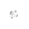 Ideal Lux LED downlight Dot Square aluminio negro 3.000 K