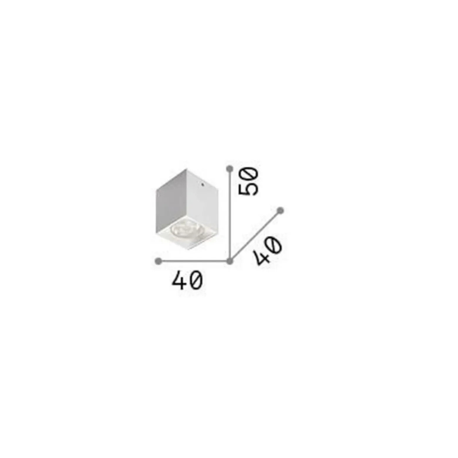 Ideal Lux LED downlight Dot Square aluminio negro 3.000 K
