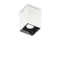 Ideal Lux LED downlight Nitro Square blanco, altura 9 cm, metal