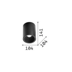 Ideal Lux LED downlight Nitro Round, negro, altura 14,2 cm