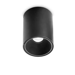 Ideal Lux LED downlight Nitro Round, negro, altura 14,2 cm