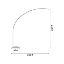 Ideal Lux lámpara de pie LED Comet, blanco, metal, altura 210 cm