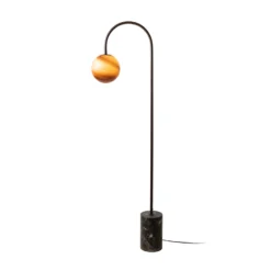 IT'S ABOUT ROMI Lámpara arqueada Tivoli, marrón, altura 163 cm