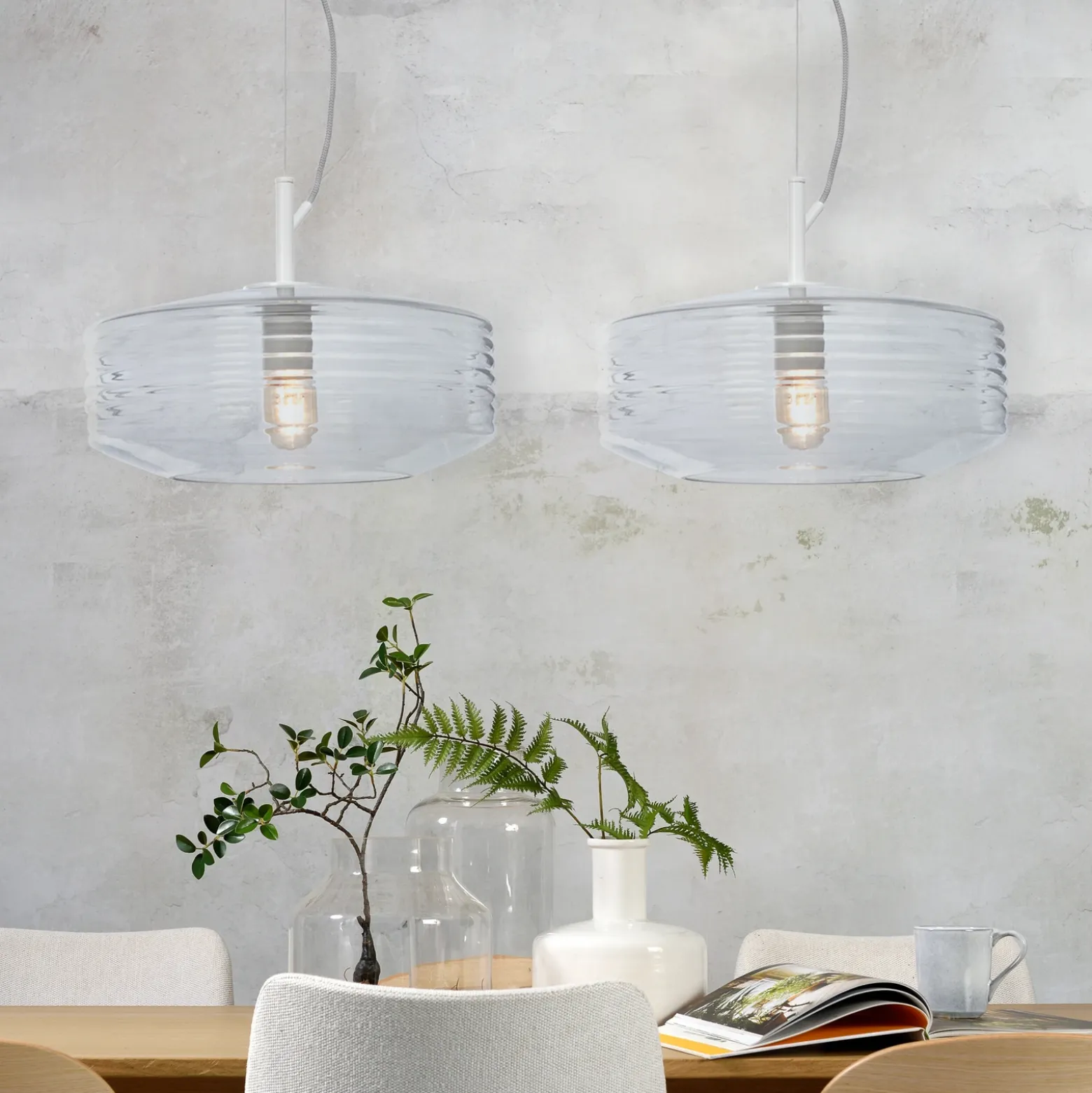 IT'S ABOUT ROMI Lámpara colgante Verona, transparente, cristal, E27