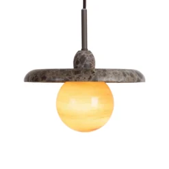 IT'S ABOUT ROMI Lámpara colgante Tivoli, Ø 25 cm, marrón, travertino