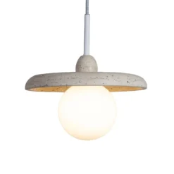 IT'S ABOUT ROMI Lámpara colgante Tivoli, Ø 25 cm, blanca, travertino