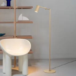IT'S ABOUT ROMI Lámpara de pie Bilbao, beige, altura 154 cm