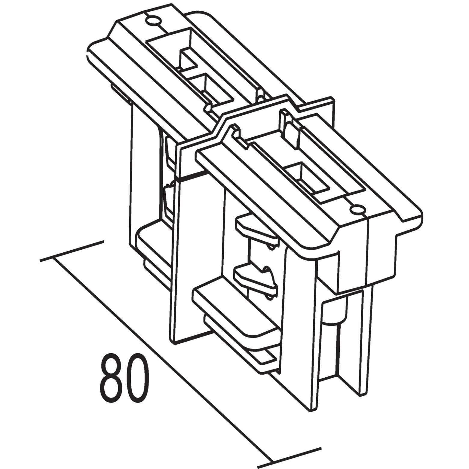 Ivela conector electrónico longitudinal, blanco