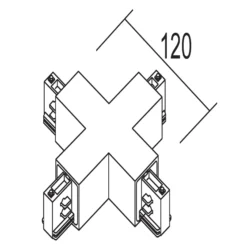 Ivela conector en X de sistema 3 fases LKM, blanco