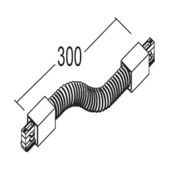 Ivela conector flexible sistema 3 fases LKM, plata