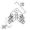 Ivela conector giratorio 3 fases LKM blanco