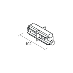 Ivela Conector longitudinal LKM DALI, blanco, separador de corriente, trifásico