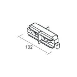 Ivela Conector longitudinal LKM DALI, negro, conductor de corriente trifásico