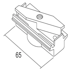 Ivela LKM Adaptador mecánico, negro, metal