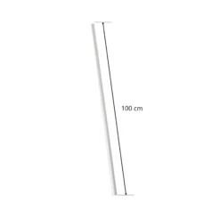Ivela LKM Cubierta para rieles, blanca, longitud 100 cm