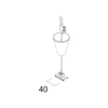 Ivela Suspensión SQUARE 48 V, blanco, altura de suspensión 200 cm