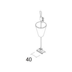 Ivela Suspensión SQUARE 48 V, blanco, altura de suspensión 200 cm