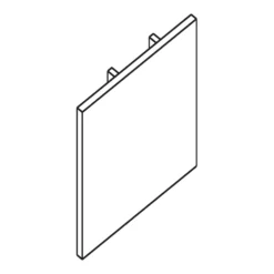 Ivela tapa final para LKM quadro, blanco