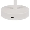 Jeff lámpara de mesa LED recargable, blanco mate, altura 30 cm, metal