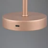 Jeff lámpara de mesa LED recargable, café, altura 30 cm, metal