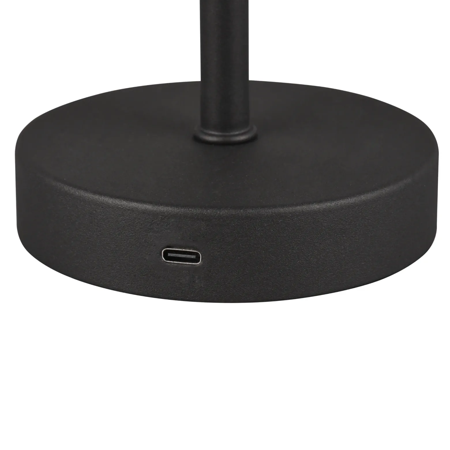 Jeff lámpara de mesa LED recargable, negro mate, altura 30 cm, metal