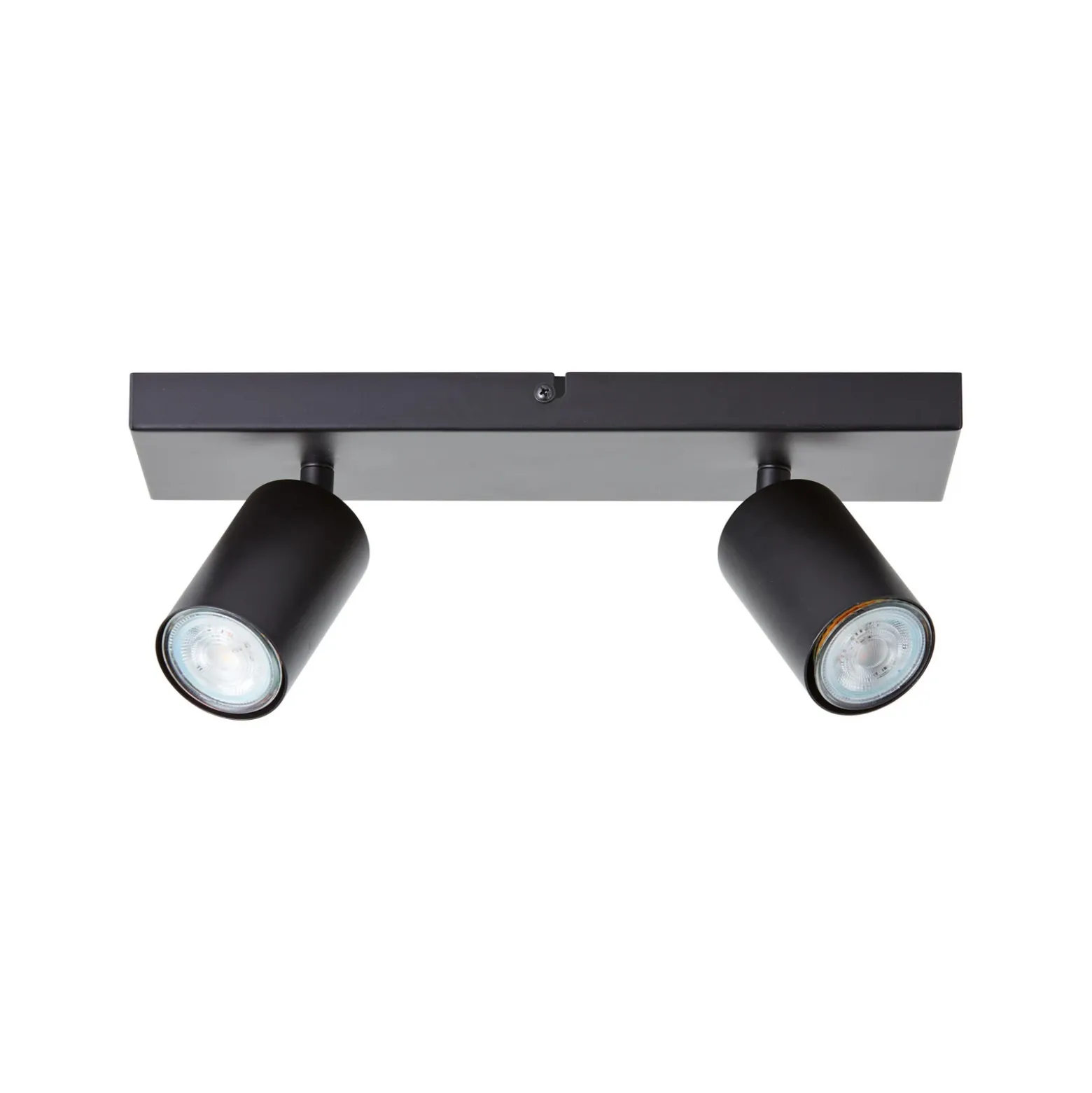 Jello downlight de techo, longitud 32 cm, negro, 2 luces, metal