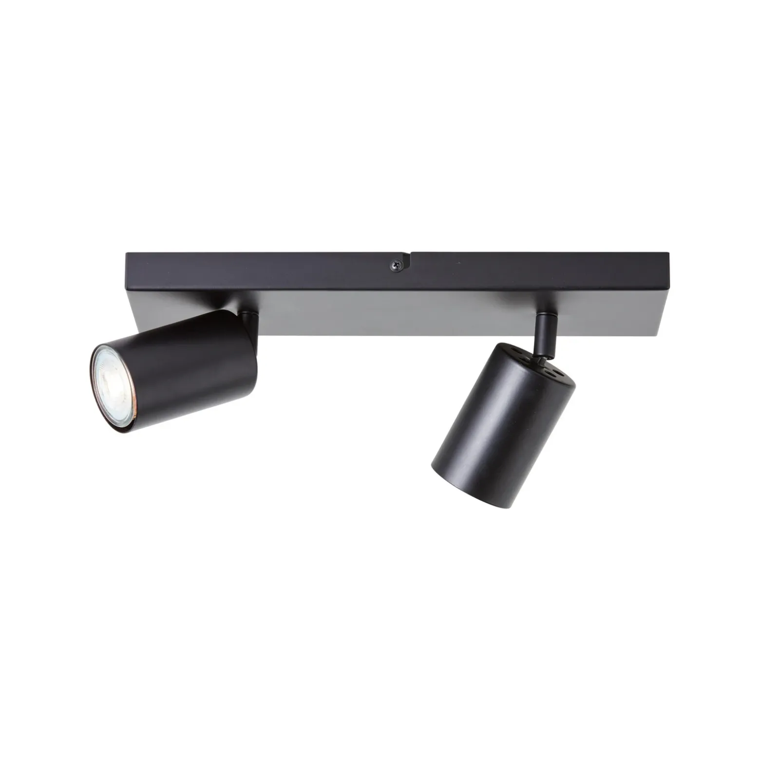 Jello downlight de techo, longitud 32 cm, negro, 2 luces, metal