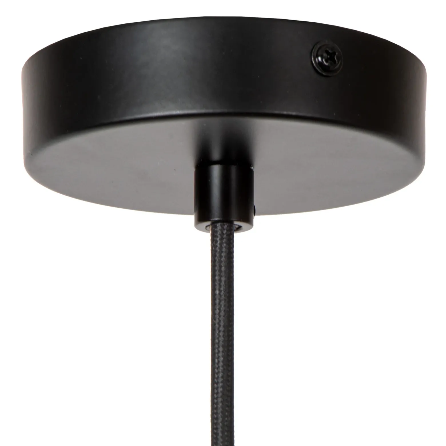 Joanet lámpara colgante, Ø 16 cm, 1 luz, cristal, negro