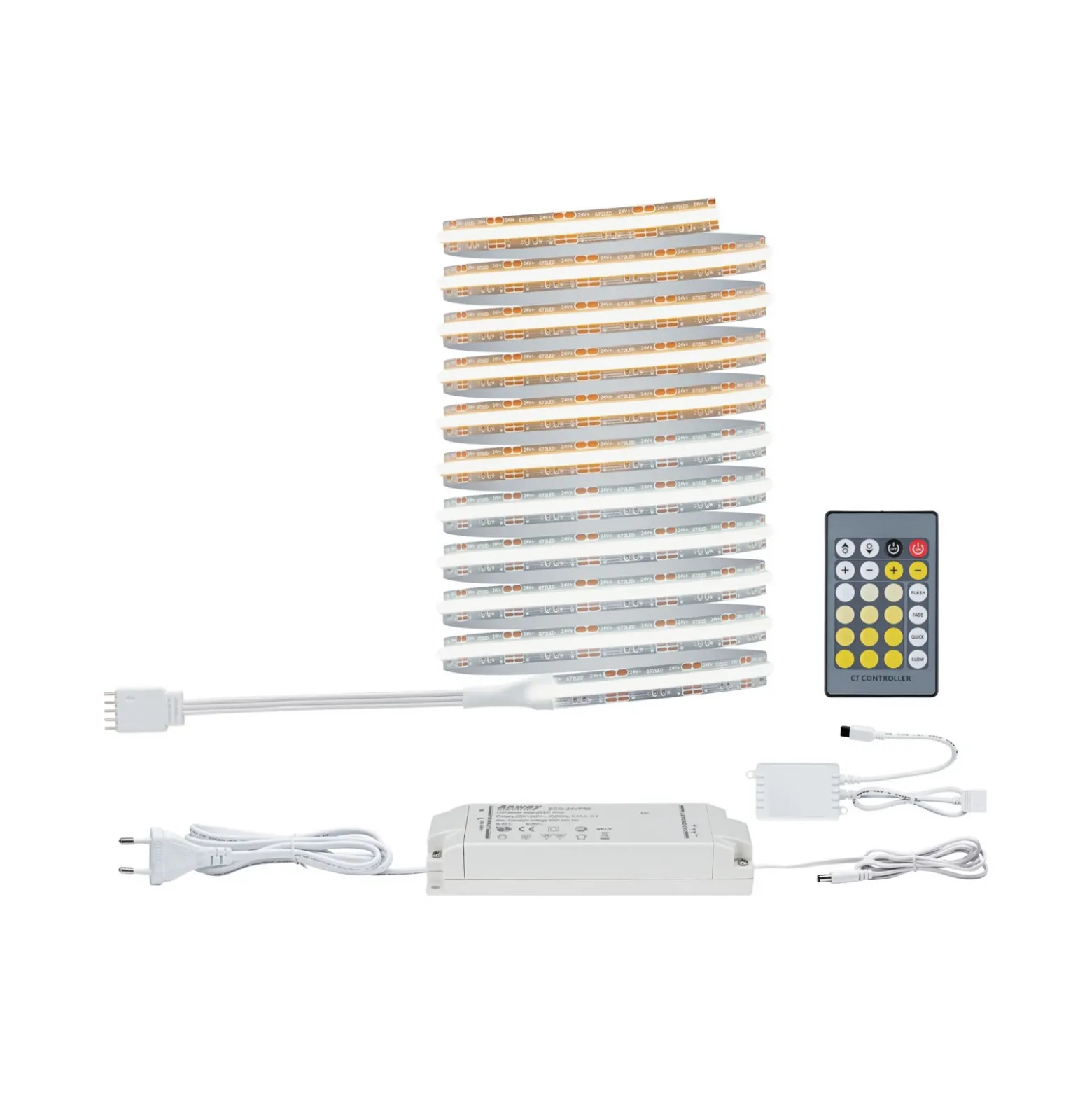 Juego básico de tira LED MaxLED 1000 de Paulmann, 3 m, plateado, CCT