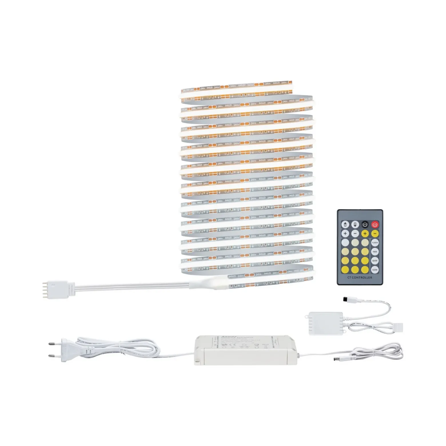 Juego básico de tira LED MaxLED 500 de Paulmann, 3 m, plateado, CCT