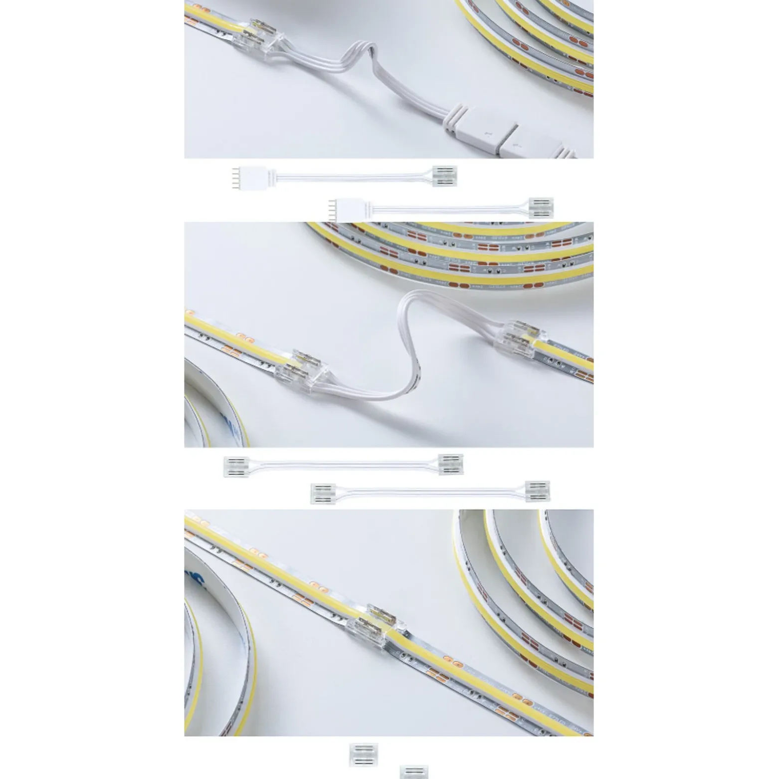 Juego de conectores Paulmann MaxLED COB para tiras LED, blanco/transparente