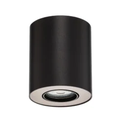Juego de downlights, negro/plata, 12 cm, orientables, GU10