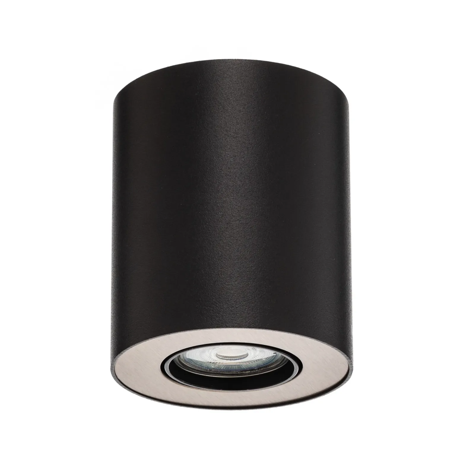 Juego de downlights, negro/plata, 12 cm, orientables, GU10