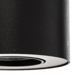Juego de downlights, negro/plata, 12 cm, orientables, GU10