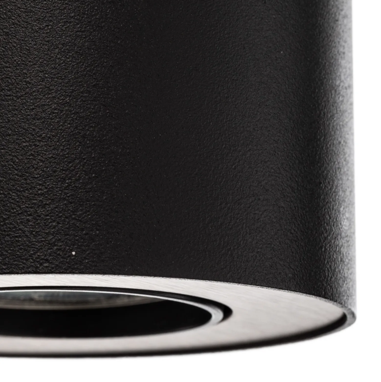 Juego de downlights, negro/plata, 12 cm, orientables, GU10