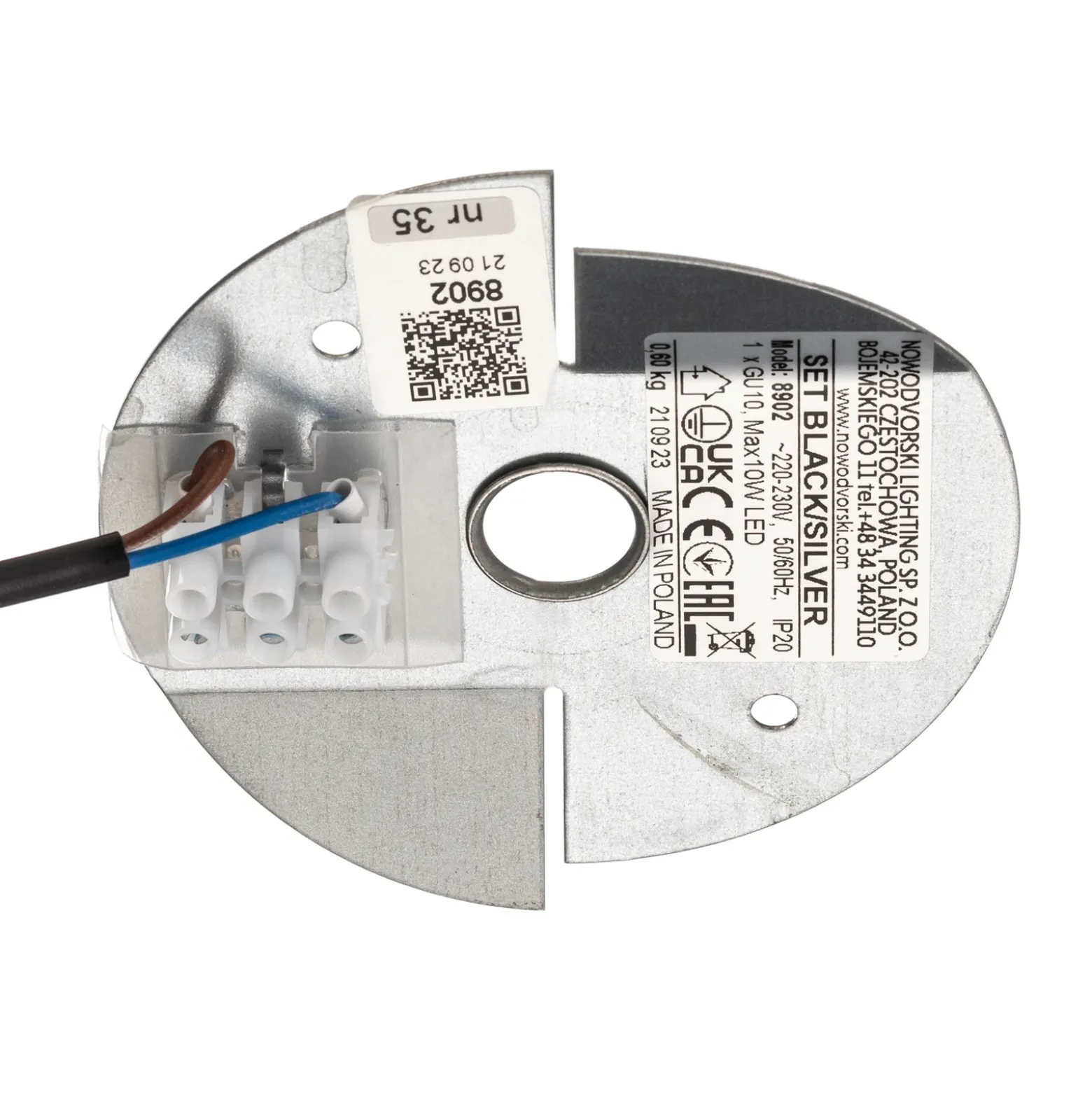 Juego de downlights, negro/plata, 12 cm, orientables, GU10