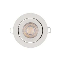 Juego de 3 focos empotrables LED OSRAM, blancos, Ø 9 cm, metal, 827, atenuable