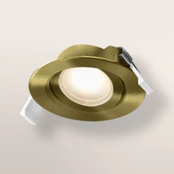 Juego de 3 focos empotrables LED de OSRAM, click-CCT, 120°, latón, Ø 9 cm