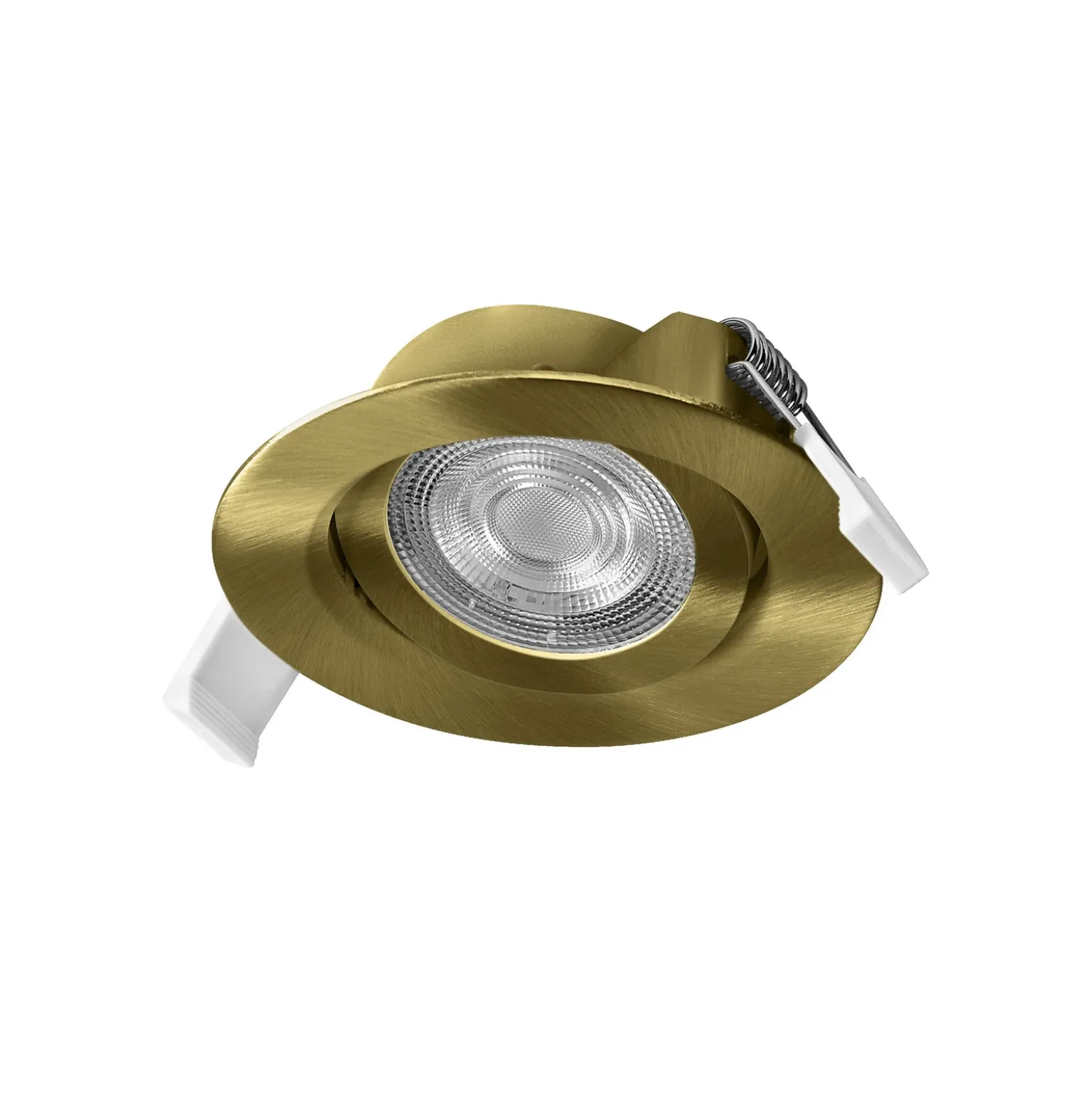 Juego de 3 focos empotrables LED de OSRAM, clickdim, 40°, latón, Ø 9 cm