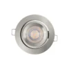 Juego de 3 focos empotrables LED OSRAM, níquel, Ø 9 cm, metal 827 atenuable