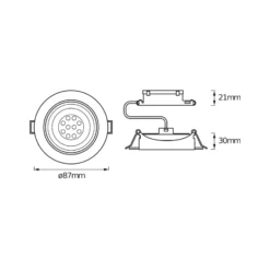 Juego de 3 focos empotrables LED OSRAM, níquel, Ø 9 cm, metal 827 atenuable