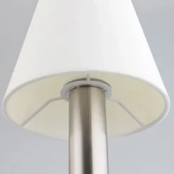 Juego de 2 lámparas de sobremesa Hanno en textil blanco
