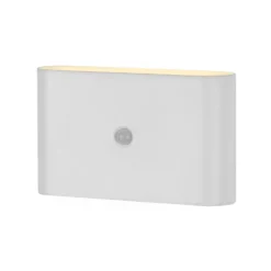 JUST LIGHT. aplique de pared LED recargable Ziddy, blanca, sensor 3000 K