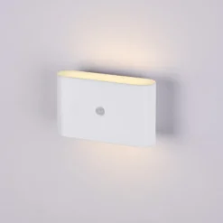 JUST LIGHT. aplique de pared LED recargable Ziddy, blanca, sensor 3000 K