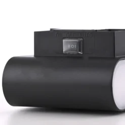 JUST LIGHT. aplique de pared LED recargable Ziddy negro Sensor 3000 K