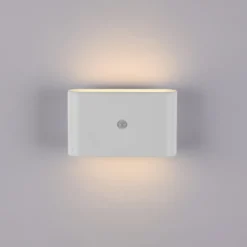 JUST LIGHT. aplique de pared LED recargable Ziddy, blanca, sensor 3000 K