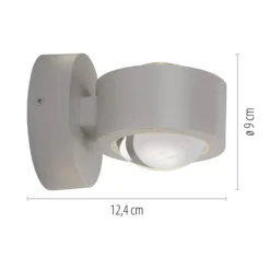 JUST LIGHT. Aplique de pared recargable LED Chia, arena, hierro, 3000 K
