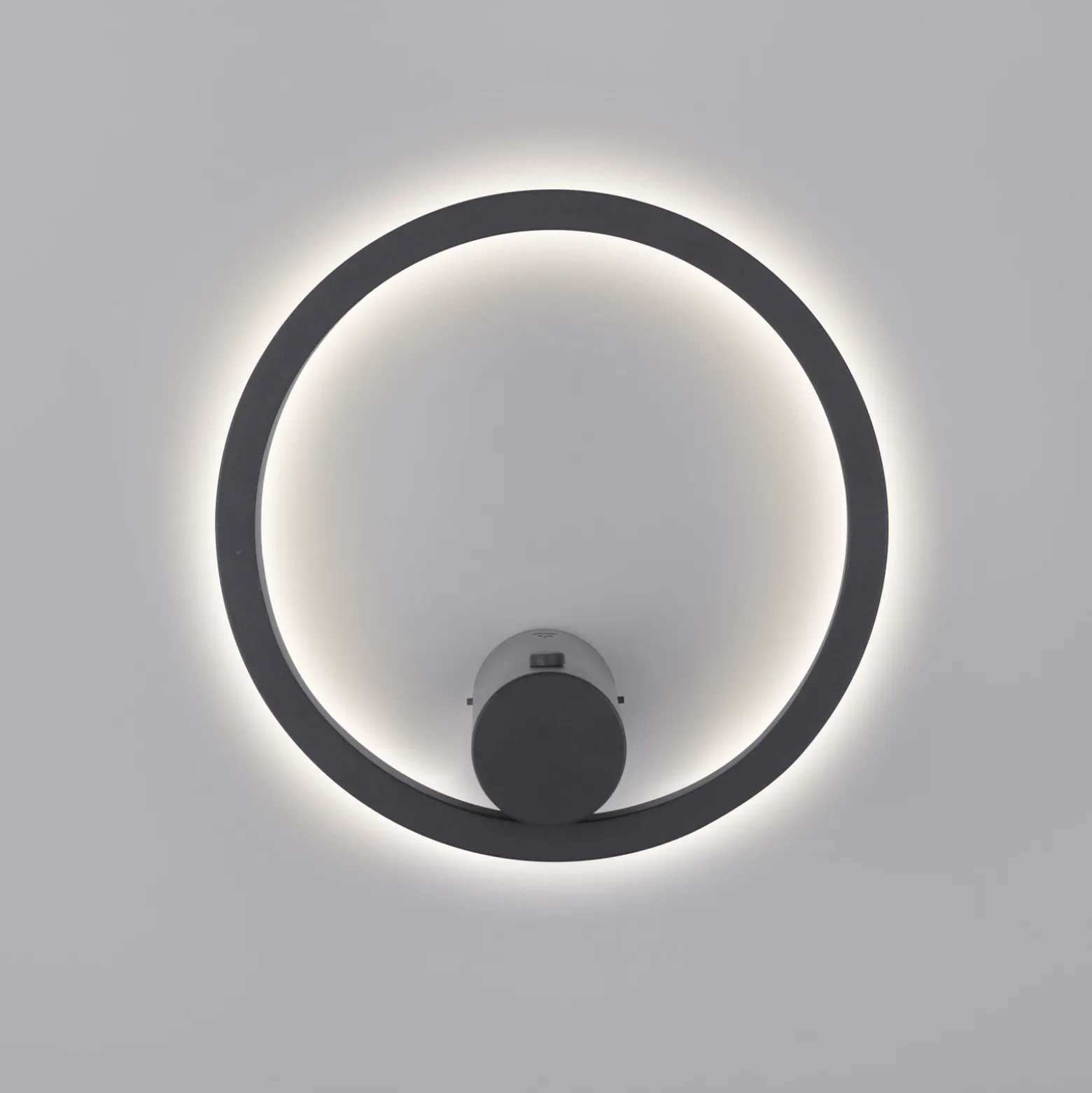 JUST LIGHT. Aplique de pared recargable LED Archie, negra, 3000 K