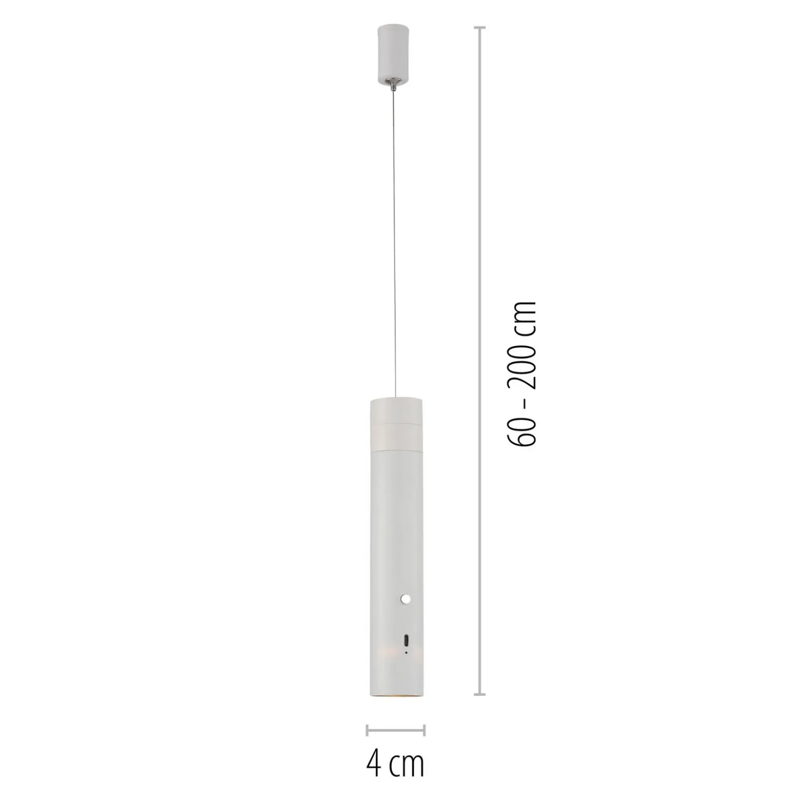 JUST LIGHT. Lámpara colgante LED recargable Attach, blanco, hierro