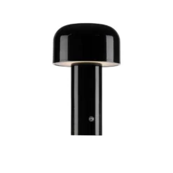 JUST LIGHT. Lámpara de mesa LED recargable Agnes, negra, hierro, CCT